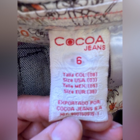 Cocoa Jeans Colombian Jeans Vintage  Size USA 6 Acid Wash Jeans. Pockets Button - Picture 6 of 16